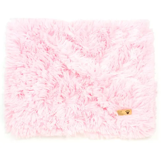shag blanket - puppy pink